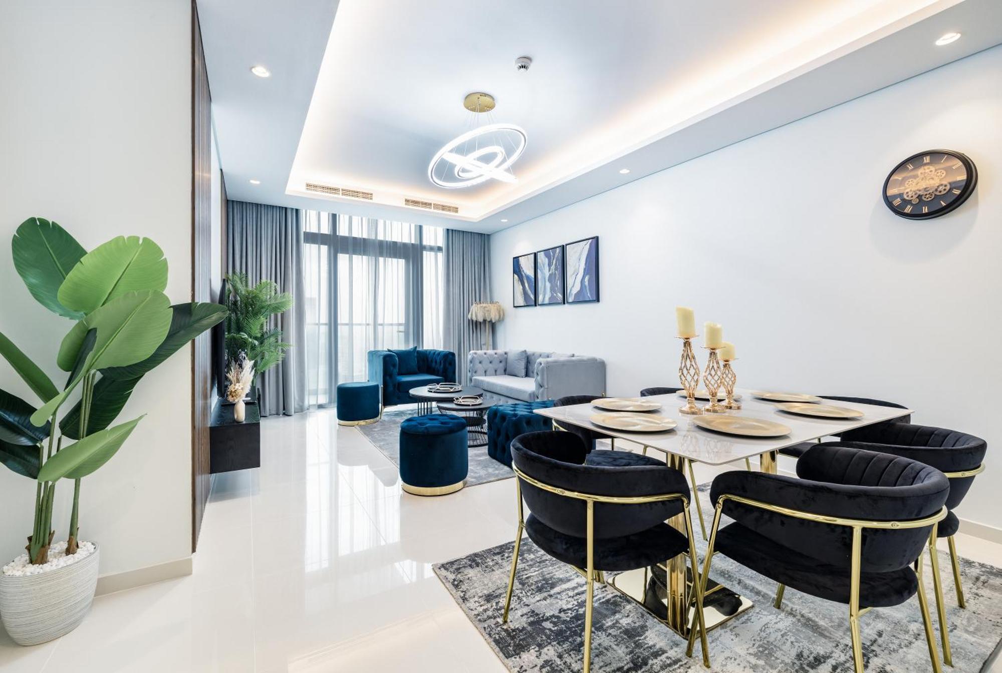 Ferienwohnung Aliving Luxe 2Br With Burj Khalifa View Infinity Pool Midtown-4704 Dubai Exterior foto